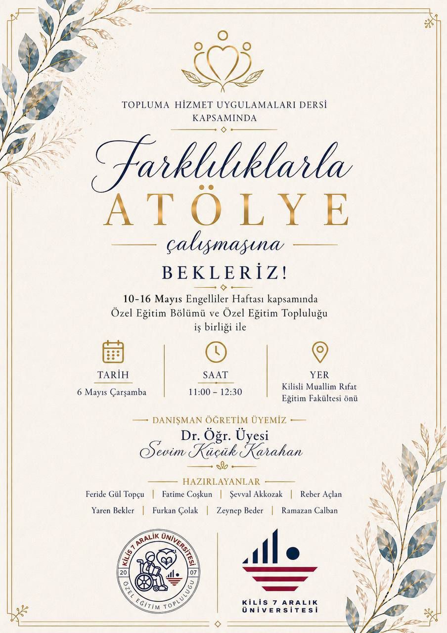 Farklılıklarla Atölyeler: Kapsayıcı Bir Gelecek İçin Birlikteyiz